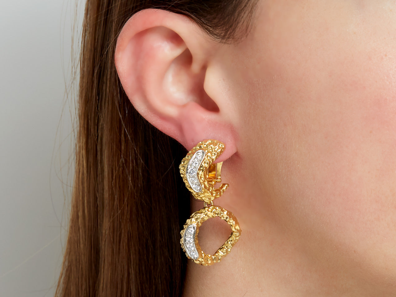 Vourakis Diamond and 18K Gold Earrings