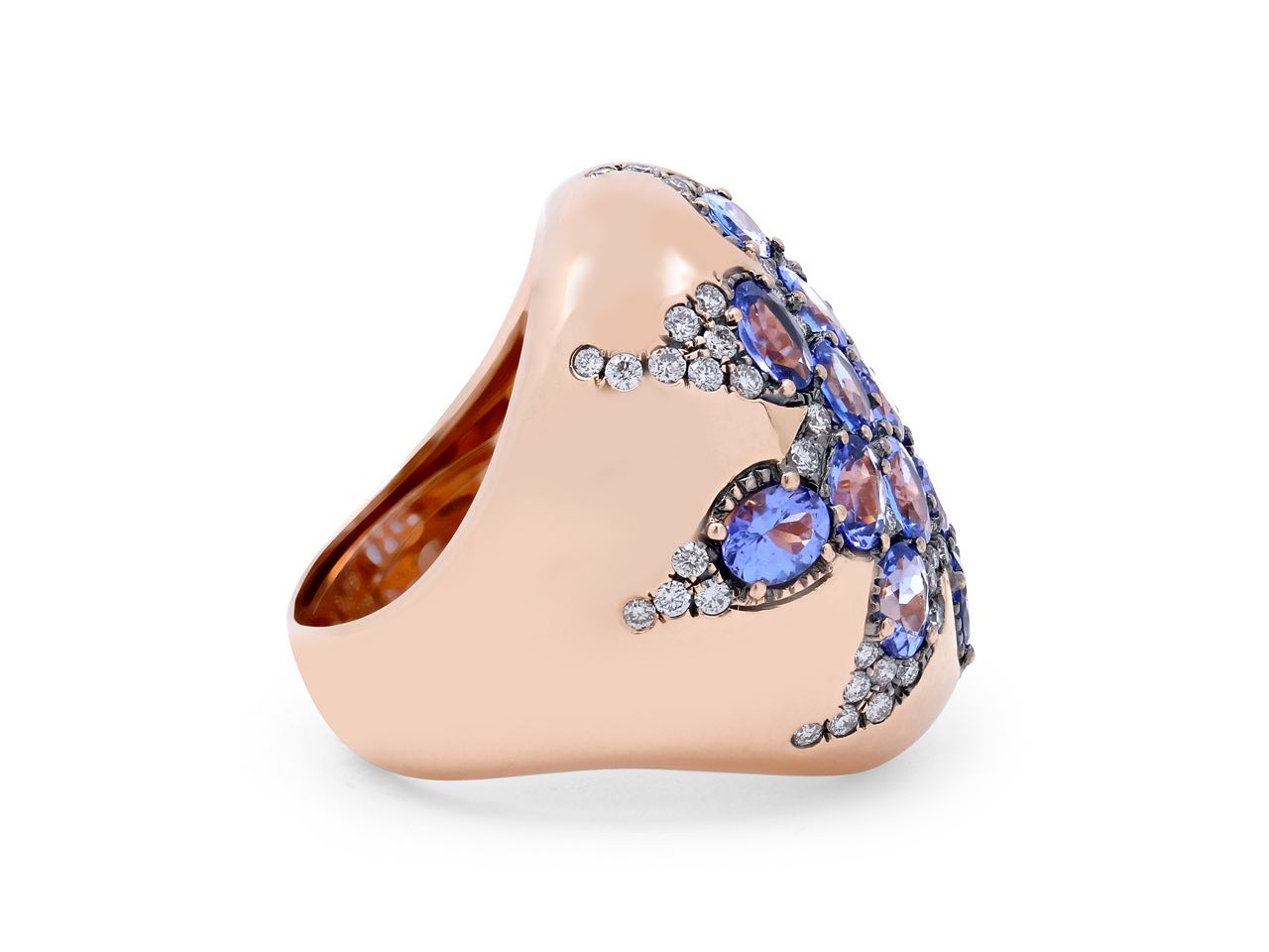 Tanzanite and Diamond Ring in 18K Rose Gold