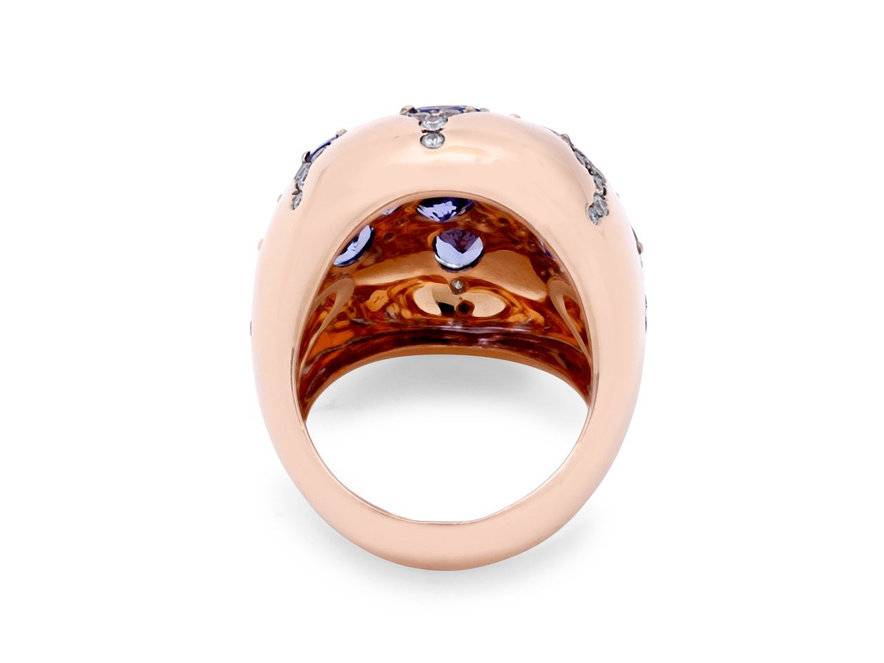 Tanzanite and Diamond Ring in 18K Rose Gold