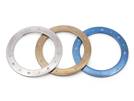 Set of Three Titanium and Diamond Bangles, by La Reina