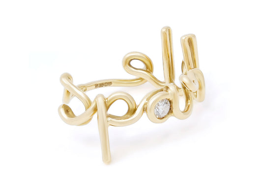 'Written' Ring in 18K Gold, by Solange Azagury-Partridge