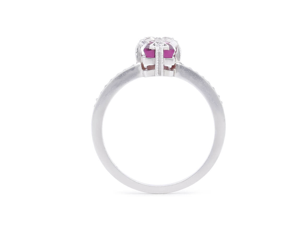 Cathy Waterman Pink Tourmaline and Diamond Ring in Platinum