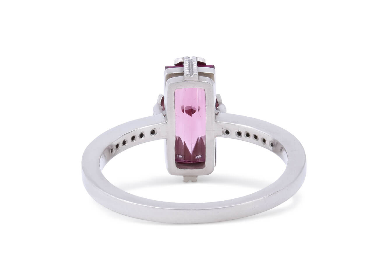 Cathy Waterman Pink Tourmaline and Diamond Ring in Platinum