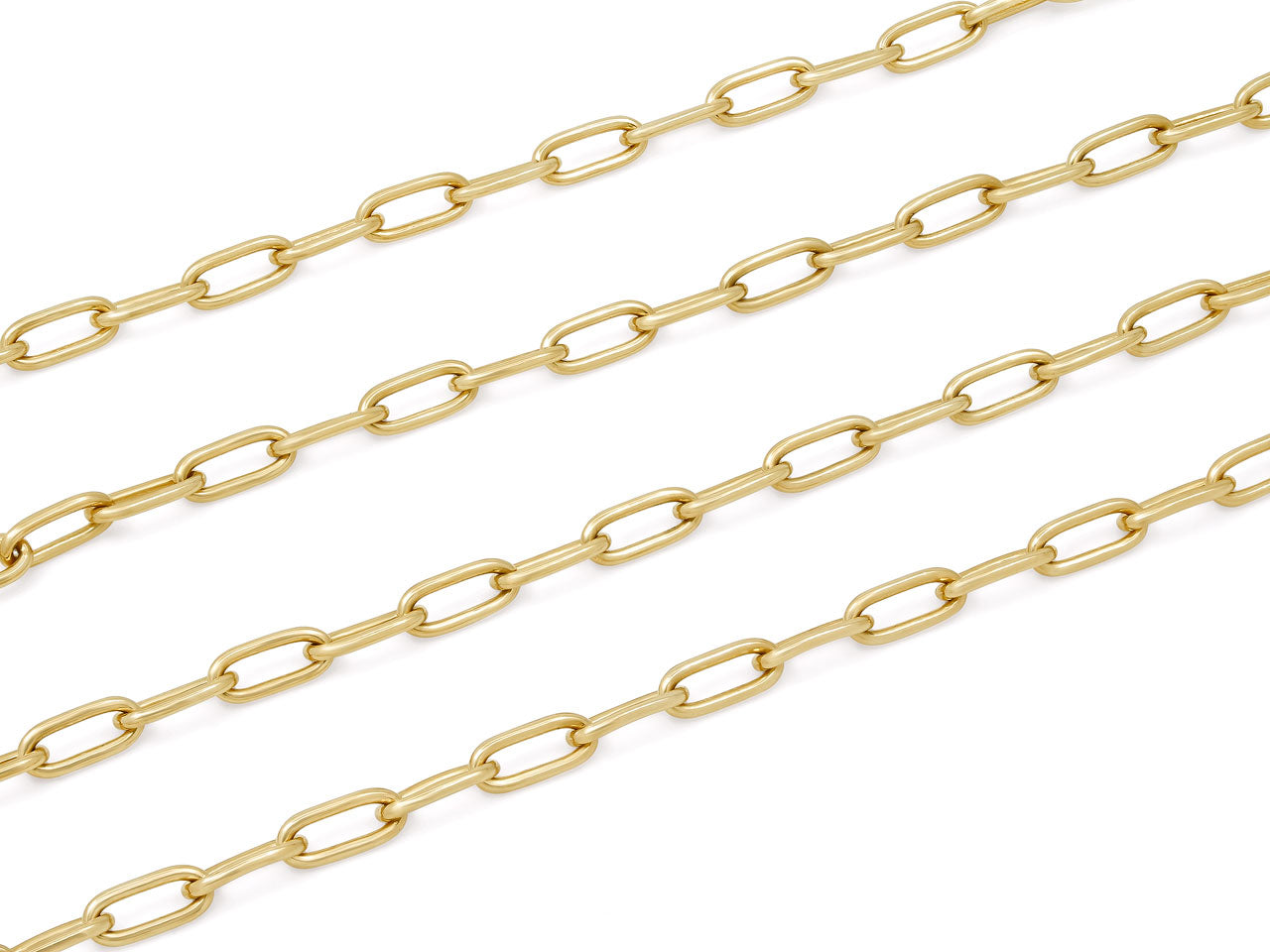 Italian Cable Link Chain in 18K Gold, 31 Inches, by Beladora