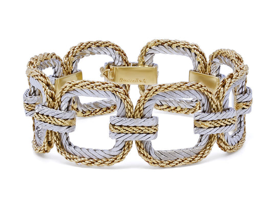 Buccellati Two-Tone Link Bracelet in 18K Gold