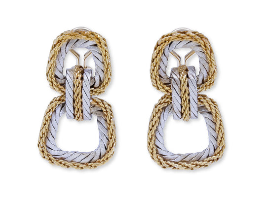 Buccellati Two-Tone Earrings in 18K Gold