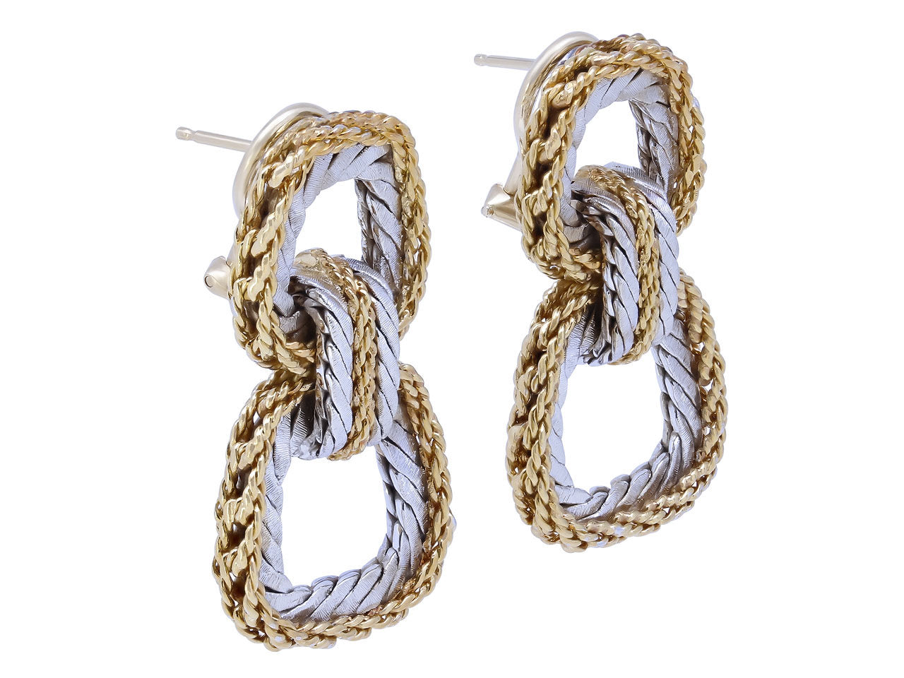 Buccellati Two-Tone Earrings in 18K Gold