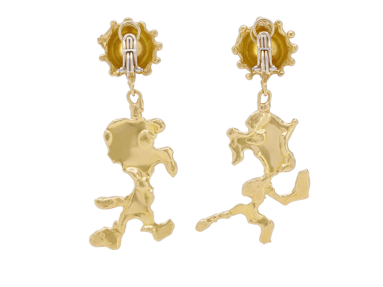 Jean Mahie 'Charming Monsters' Earrings in 22K Gold