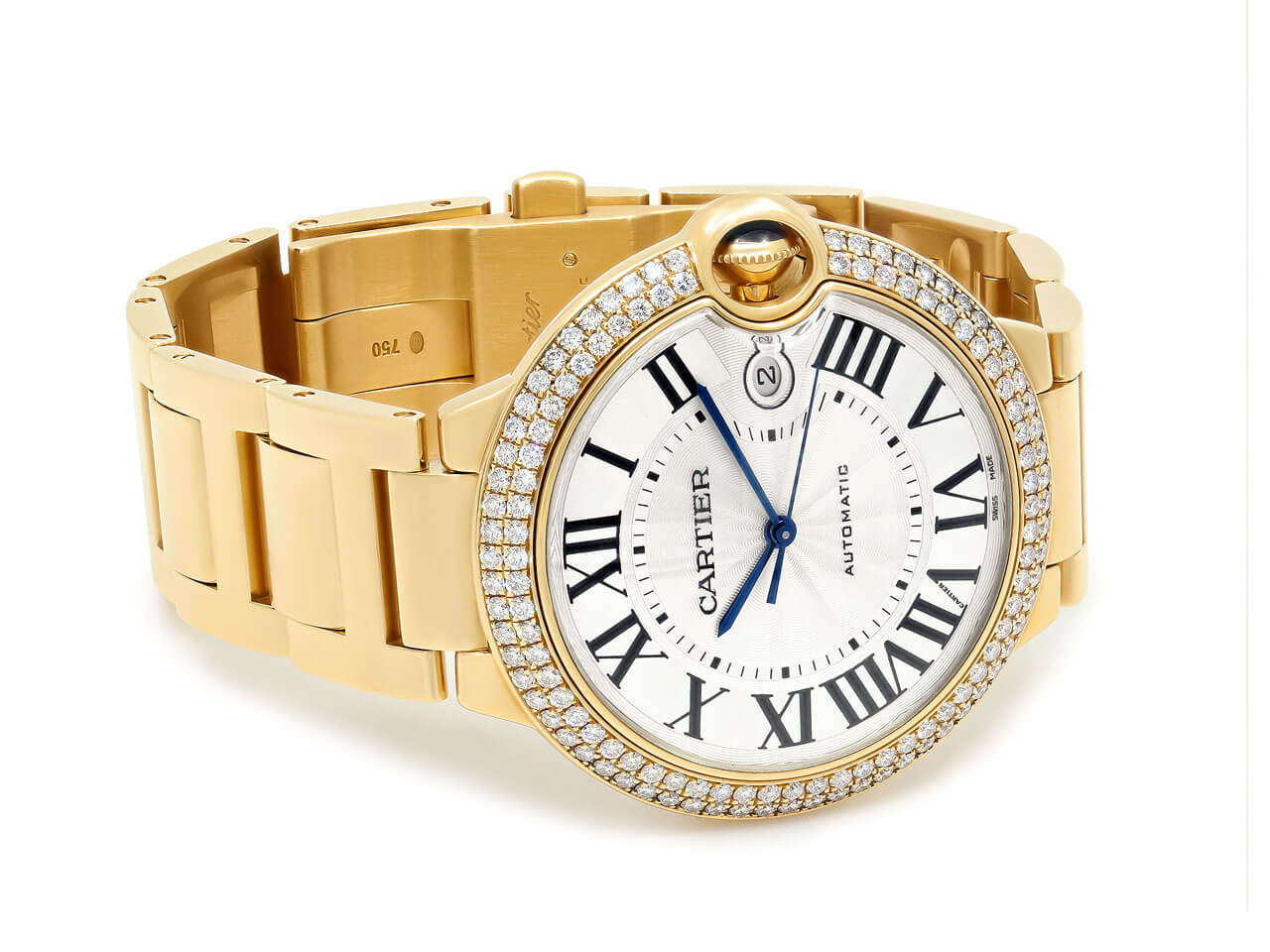 Cartier 'Ballon Bleu' Diamond Watch in 18K Yellow Gold, 42mm