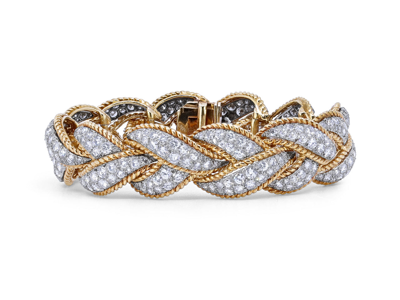 Mid-Century Diamond Bracelet in 18K Yellow Gold