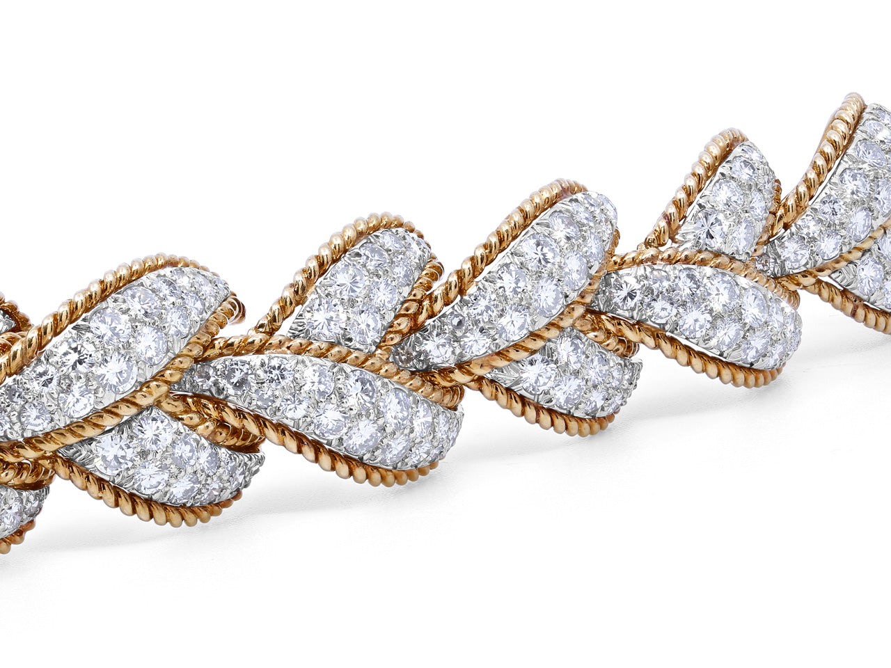 Mid-Century Diamond Bracelet in 18K Yellow Gold