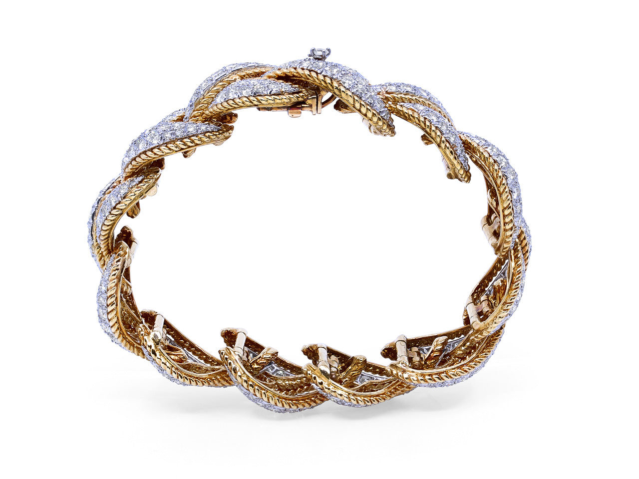 Mid-Century Diamond Bracelet in 18K Yellow Gold