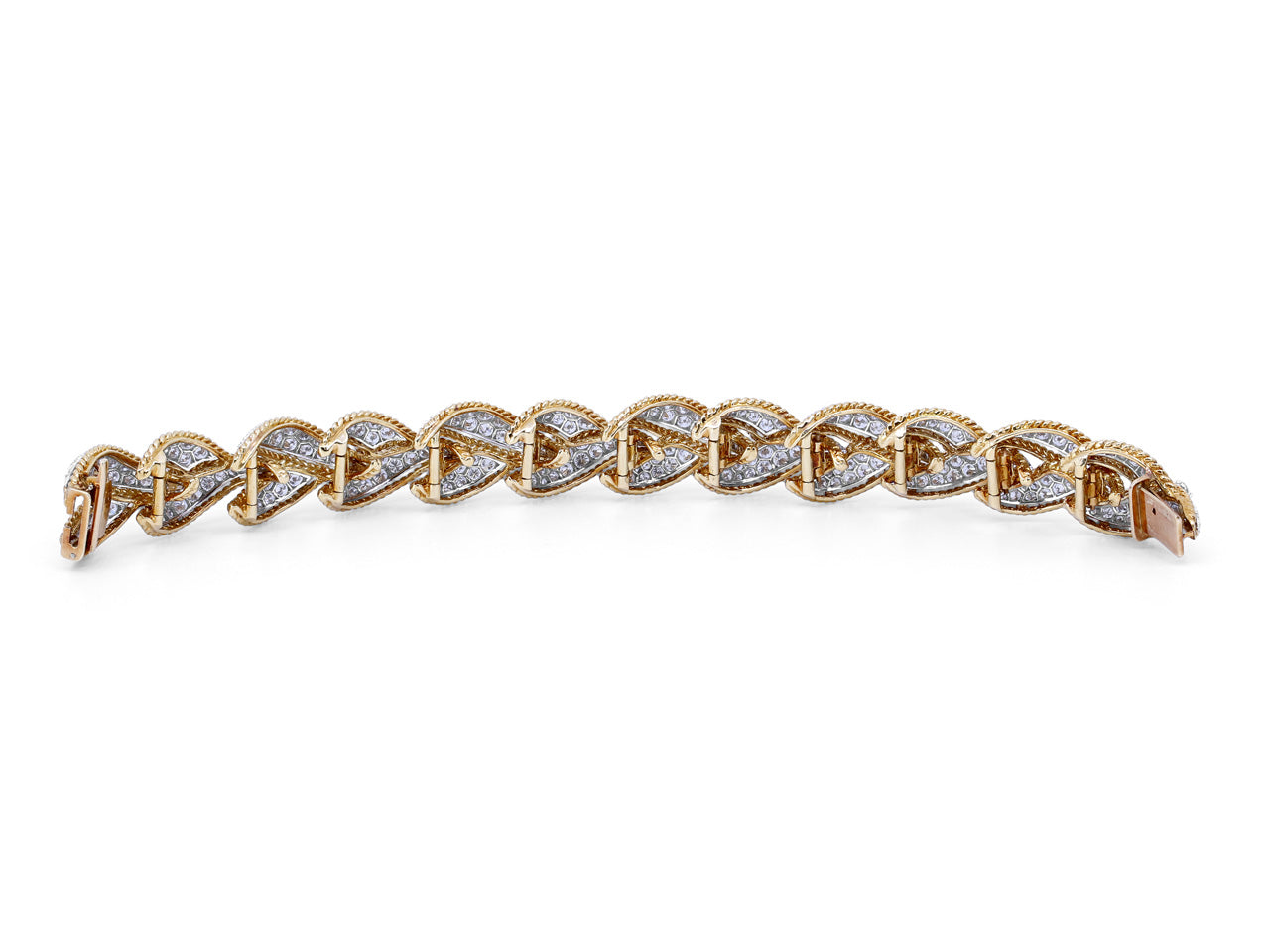 Mid-Century Diamond Bracelet in 18K Yellow Gold