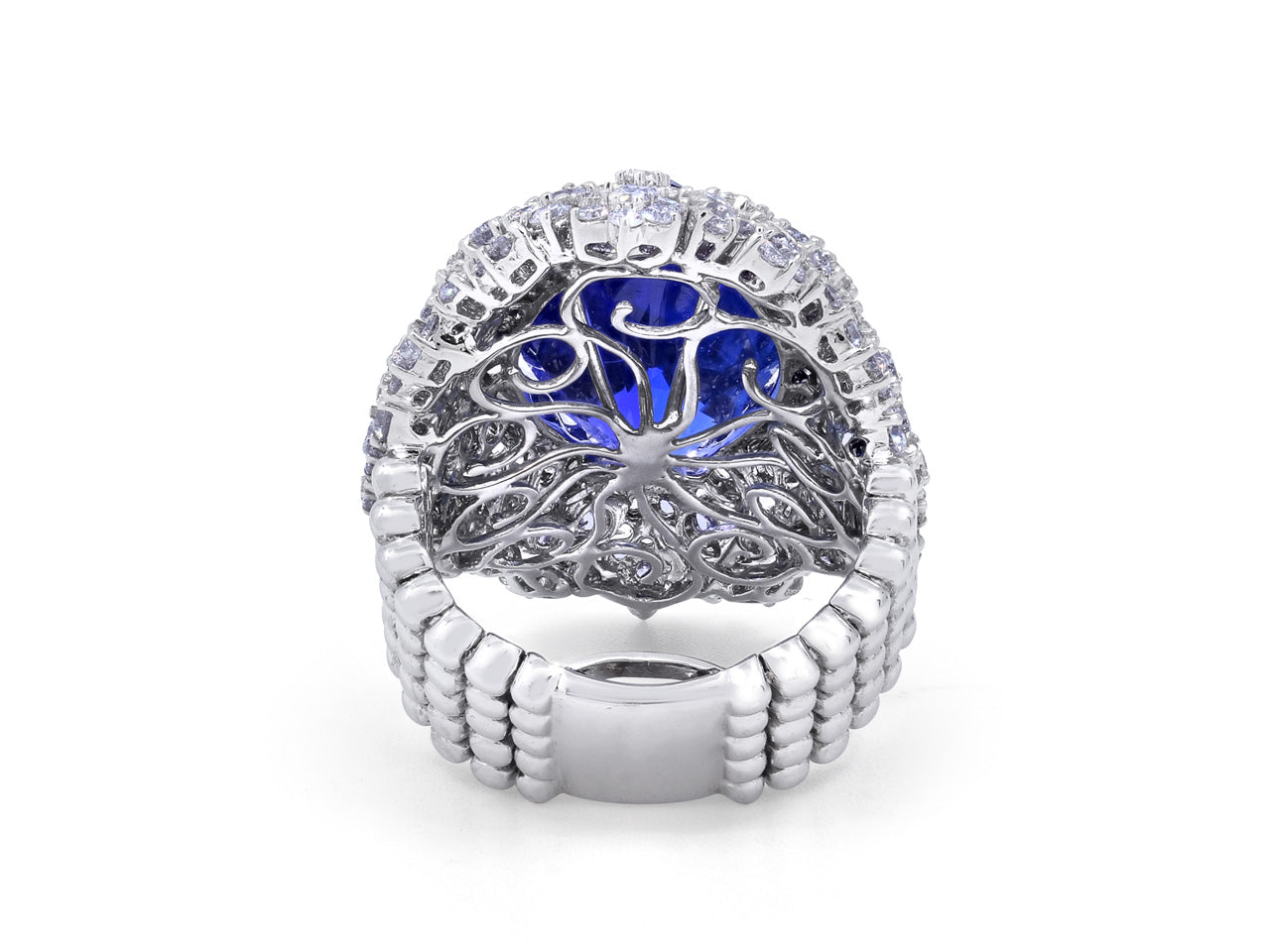 Roberto Coin 22.81 carat Tanzanite and Diamond Ring in 18K White Gold