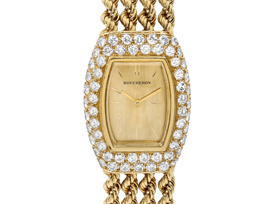 Boucheron Diamond Watch in 18K Gold