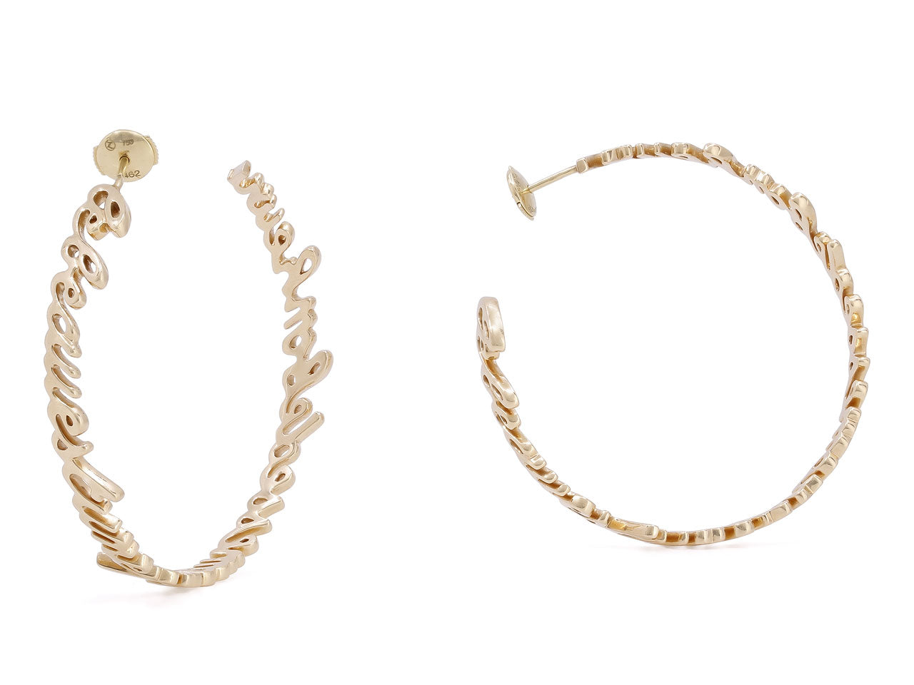 Lorenz Baumer Hoop Earrings in 18K Rose Gold