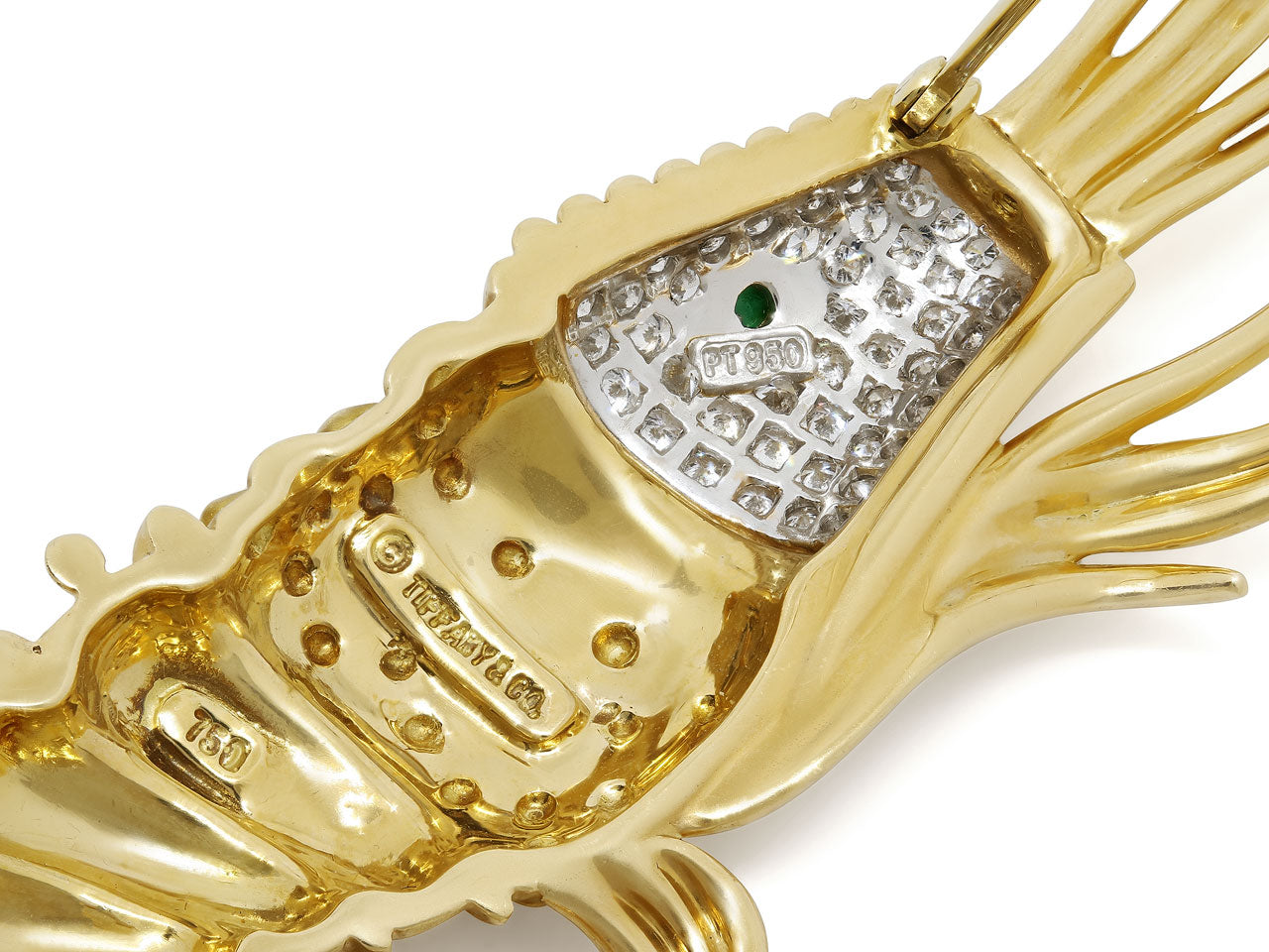 Tiffany & Co. Diamond Shrimp Brooch in 18K Gold