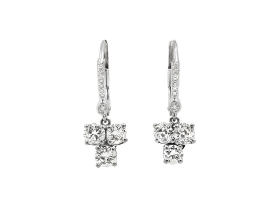 Beladora 'Bespoke' Diamond Drop Earrings in 18K White Gold