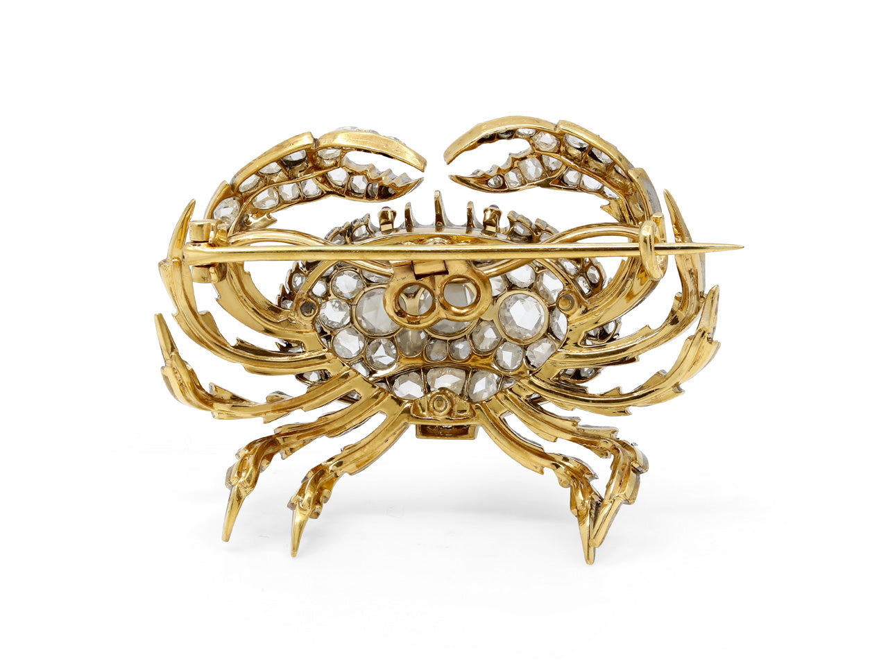 Antique Victorian Diamond Crab Brooch/Pendant in 18K Gold