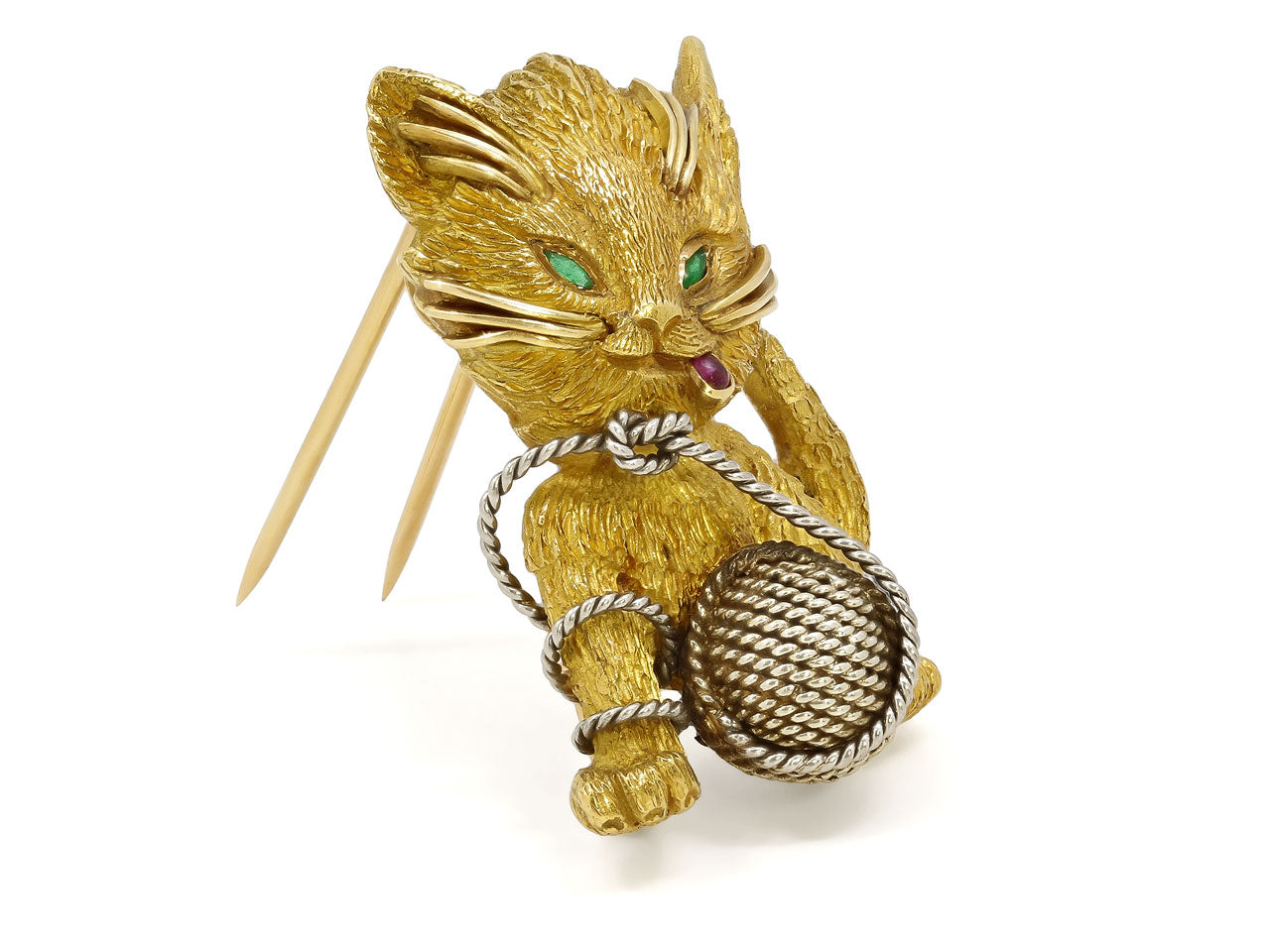 Tiffany & Co. Kitten Brooch in 20K Yellow Gold