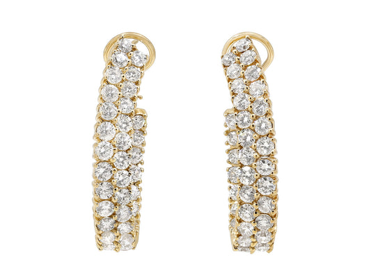 Diamond Hoop Earrings in 14K Gold