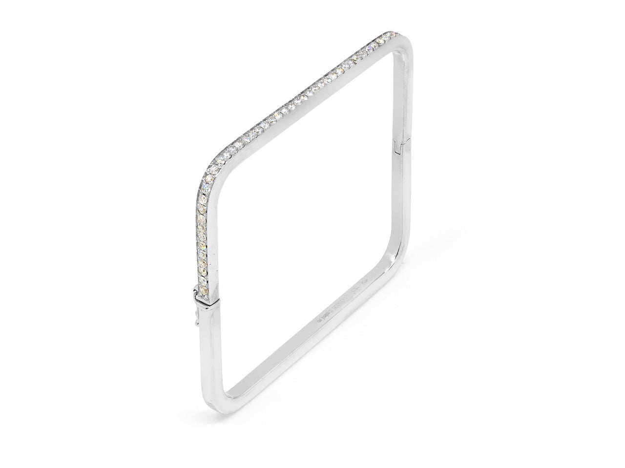 Mimi So 'Piece' Square Bangle in 18K White Gold