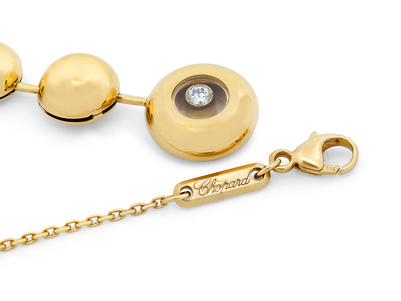 Chopard 'Happy Diamonds' Drop Necklace in 18K Gold