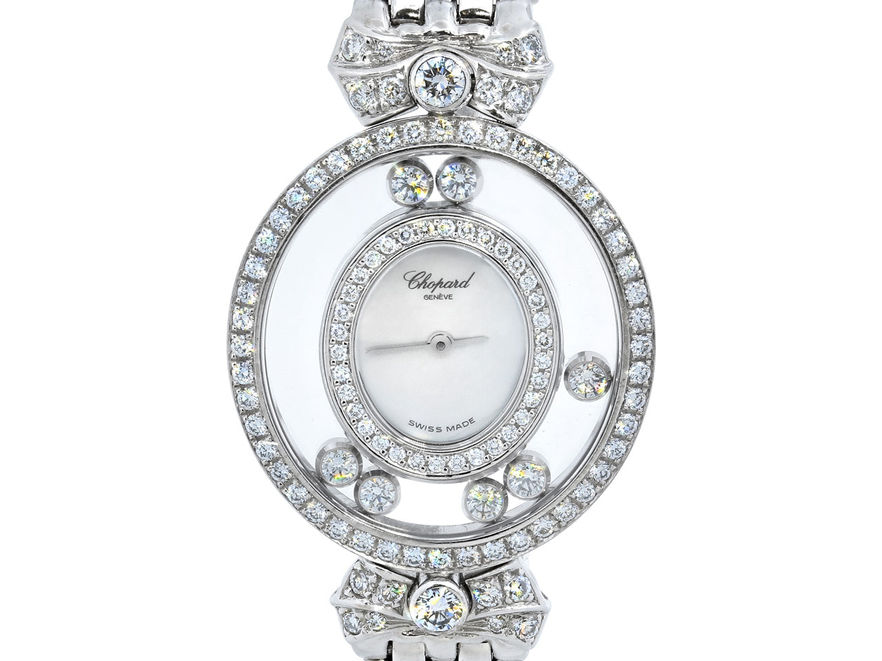 Chopard 'Happy Diamonds Bow Tie' Watch in 18K White Gold