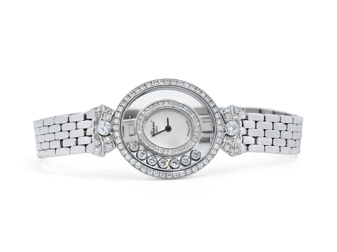 Chopard 'Happy Diamonds Bow Tie' Watch in 18K White Gold