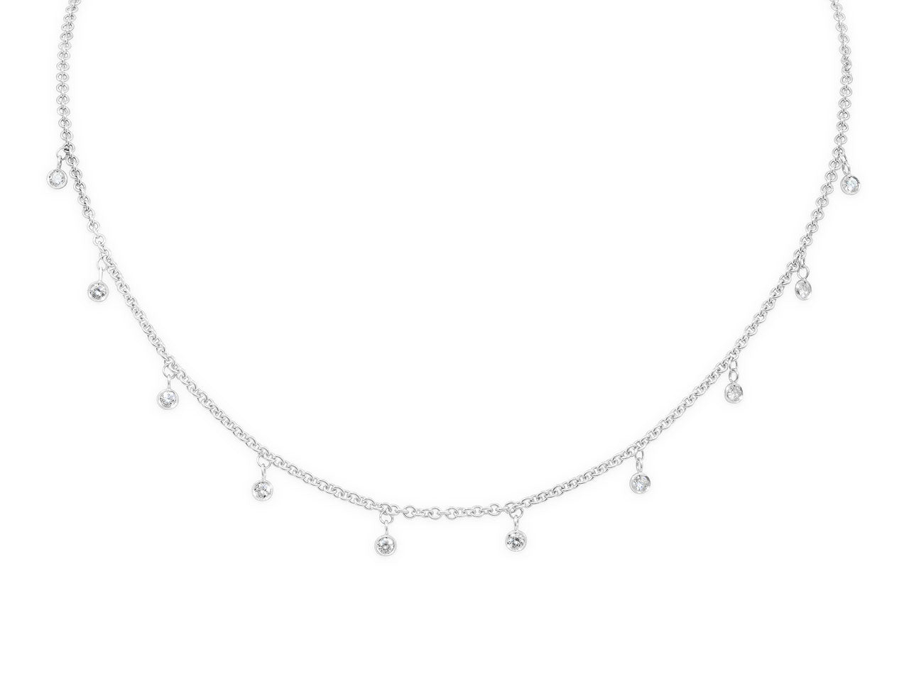 Diamond Necklace in 18K White Gold