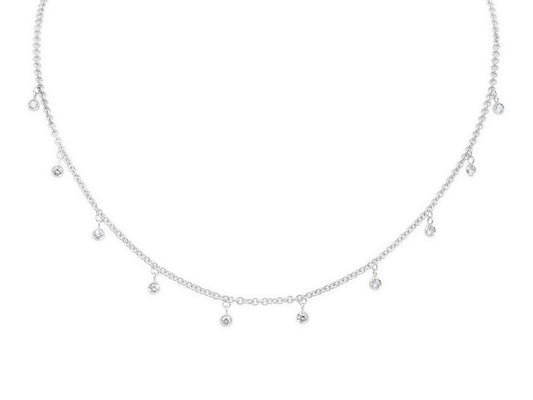 Diamond Necklace in 18K White Gold