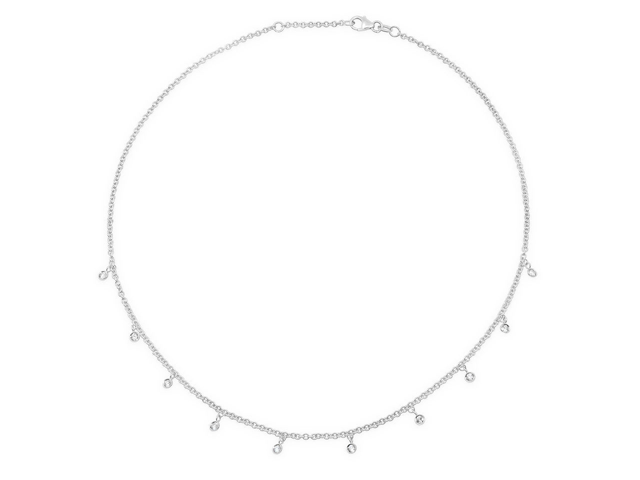 Diamond Necklace in 18K White Gold