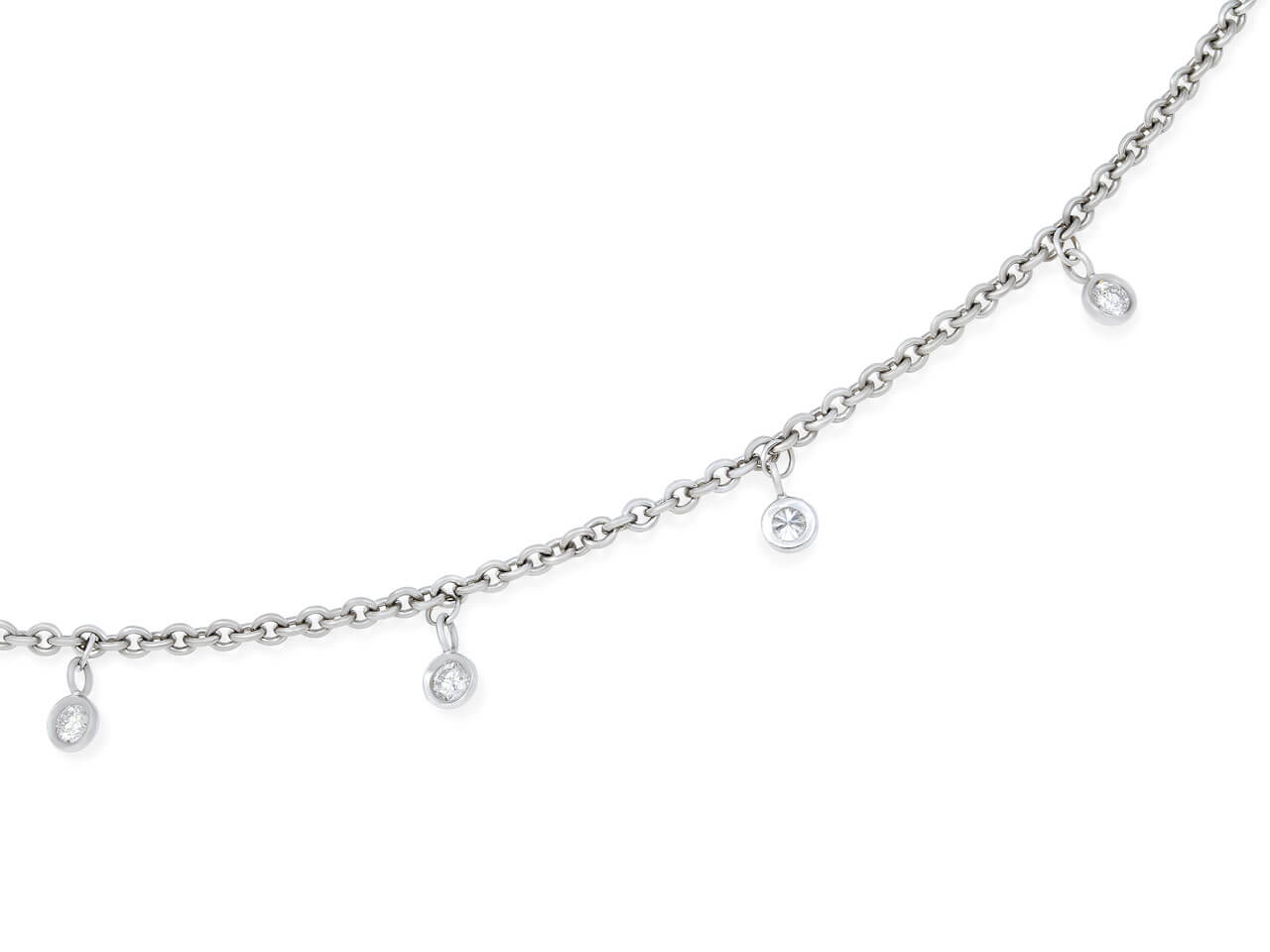 Diamond Necklace in 18K White Gold