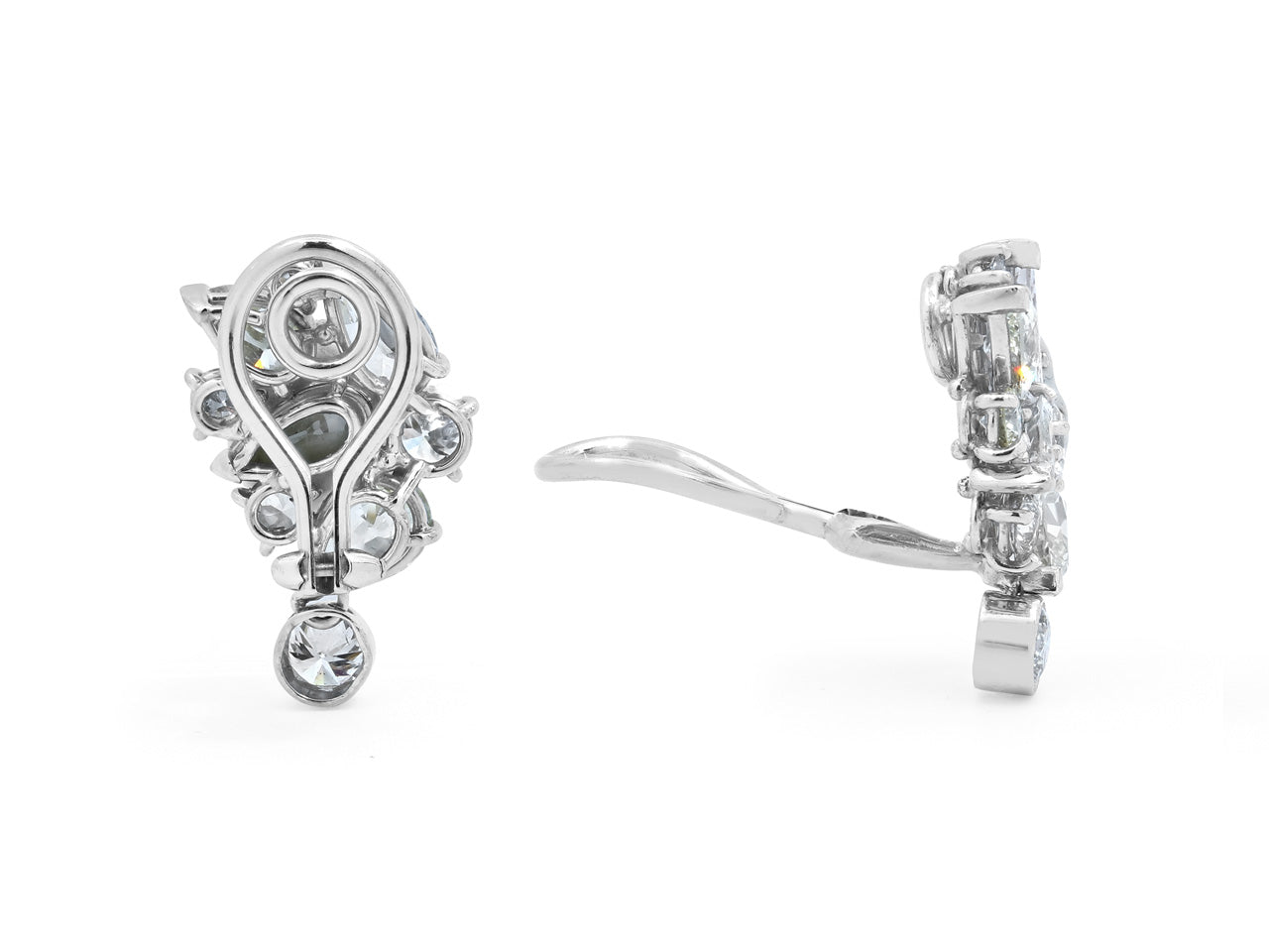 Beladora 'Bespoke' Diamond Cluster Earrings in Platinum