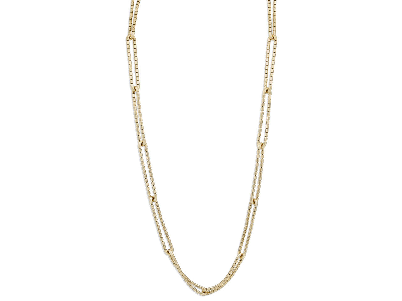 Italian Gold Flexible Link Chain Necklace in 18K Gold, by Beladora