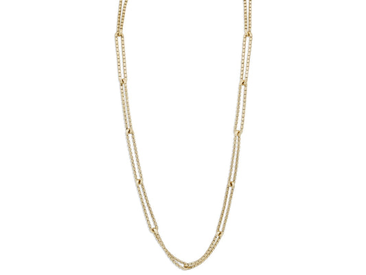 Italian Gold Flexible Link Chain Necklace in 18K Gold, by Beladora