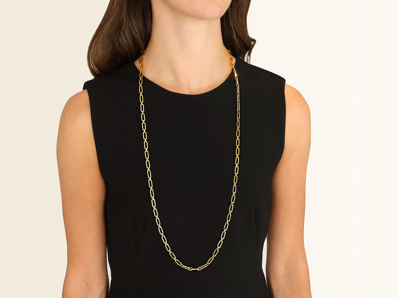 Italian Small Oval Link Gold Chain in 18K Gold, by Beladora