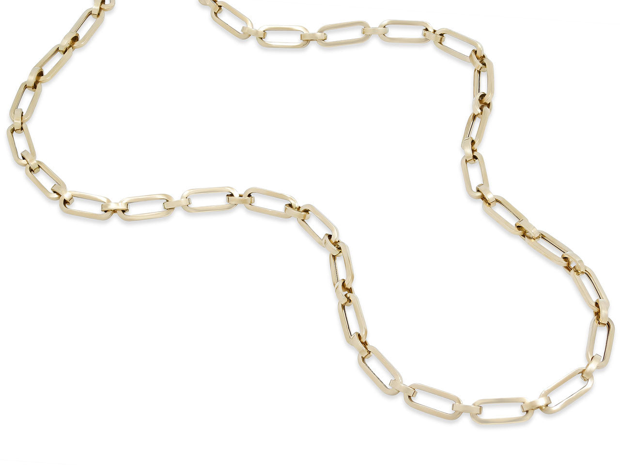 Italian Small Oval Link Gold Chain in 18K Gold, by Beladora