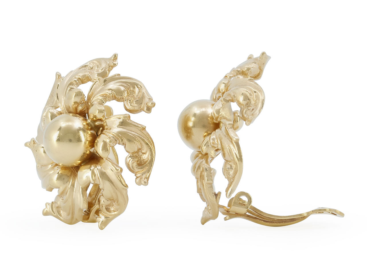 Guglielmo Cini Swirl Earrrings in 14K Gold