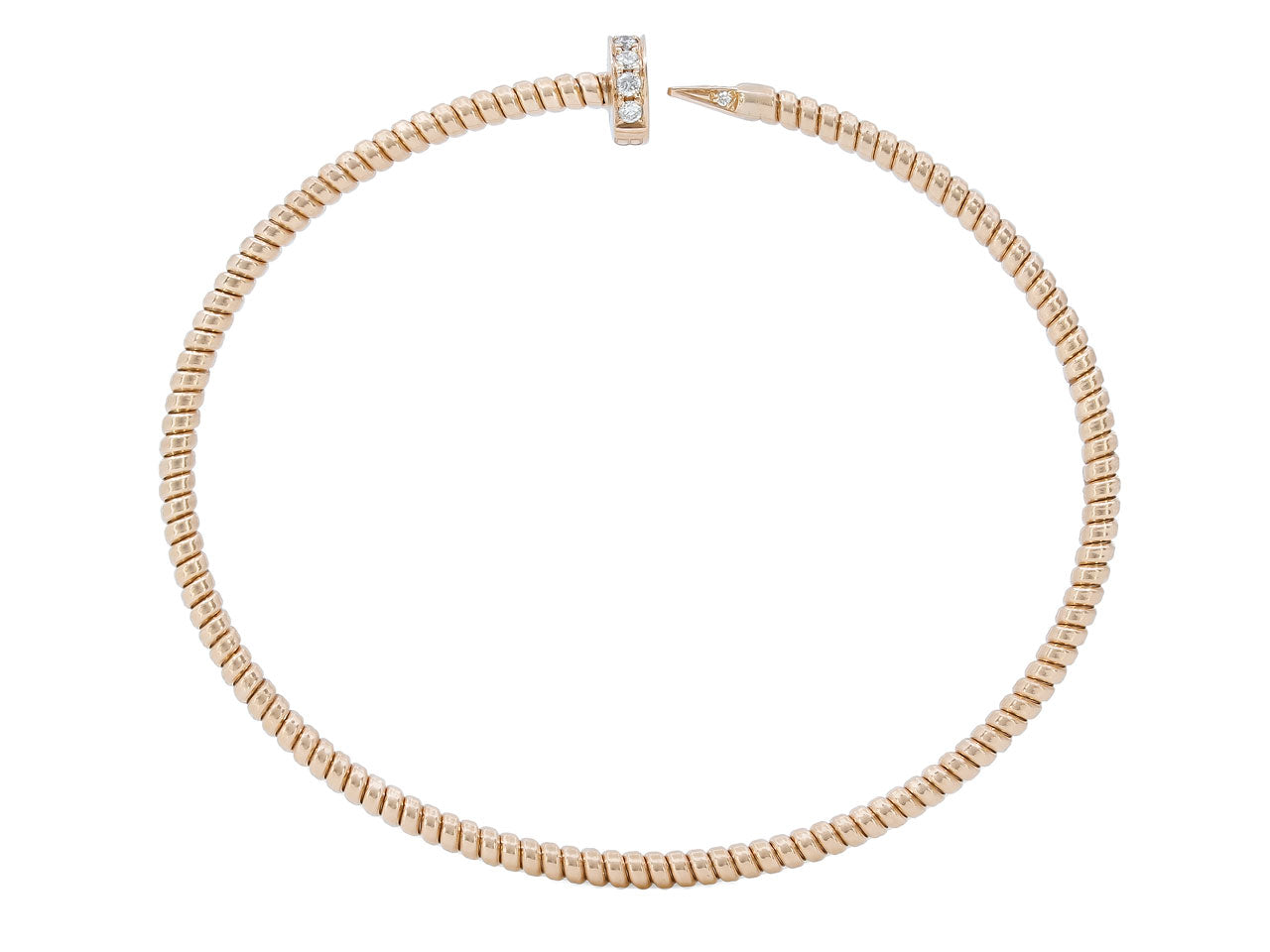 Skinny Tubogas Nail Bracelet in 18K Rose Gold, by Beladora