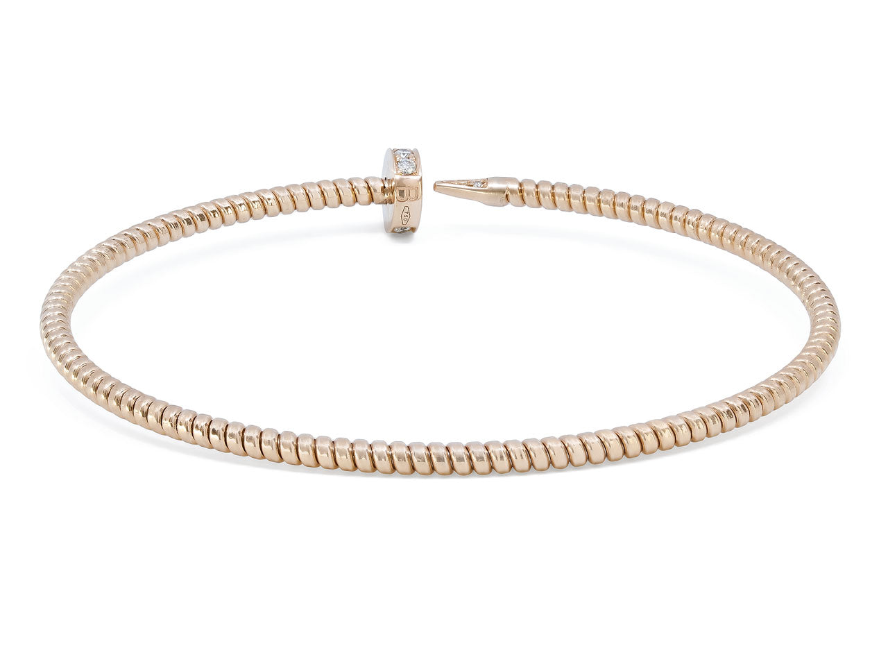 Skinny Tubogas Nail Bracelet in 18K Rose Gold, by Beladora