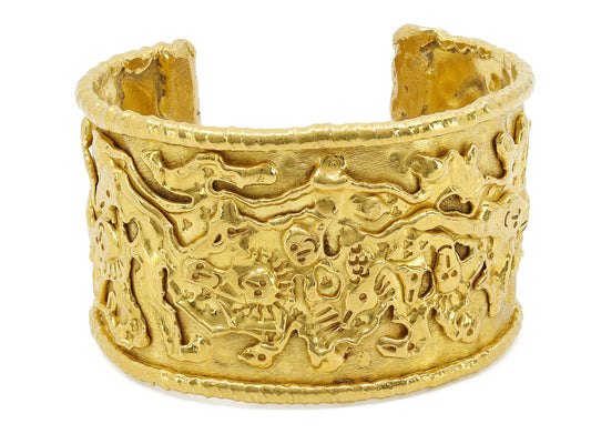 Jean Mahie 'Charming Monsters' Cuff in 22K Gold