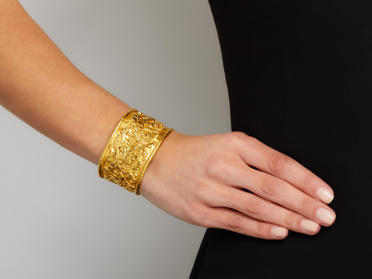 Jean Mahie 'Charming Monsters' Cuff in 22K Gold