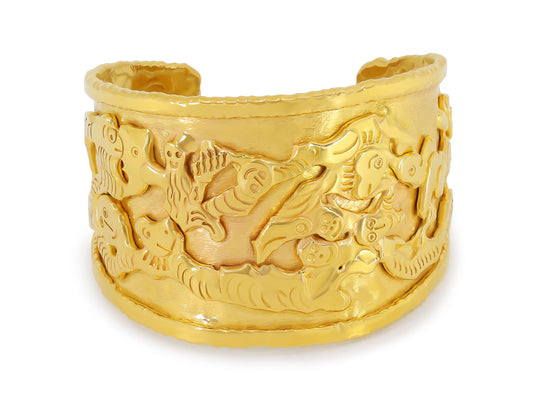 Jean Mahie 'Charming Monsters' Cuff in 22K Gold