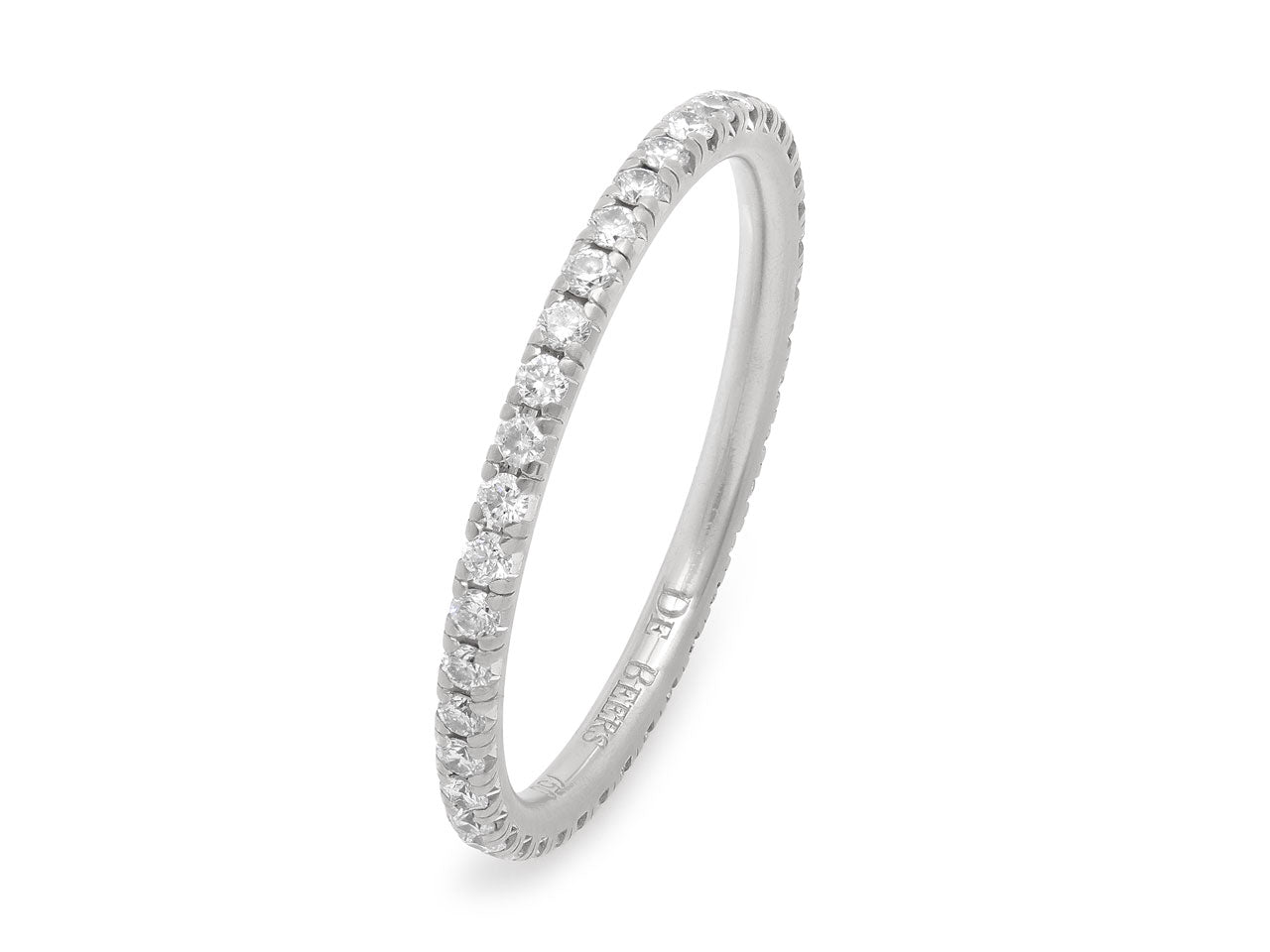 DeBeers 'Aura' Diamond Eternity Band in 18K White Gold