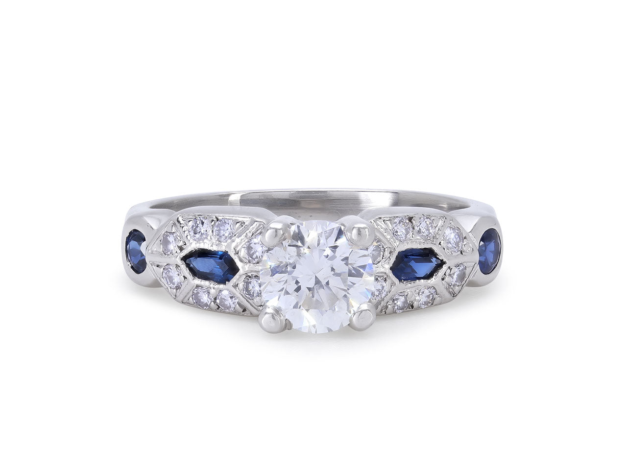 Tacori Diamond and Sapphire Ring in Platinum