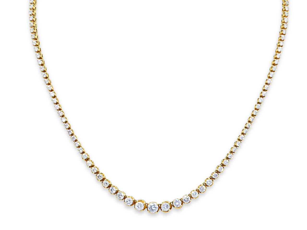 Diamond Rivière Necklace in 18K Gold