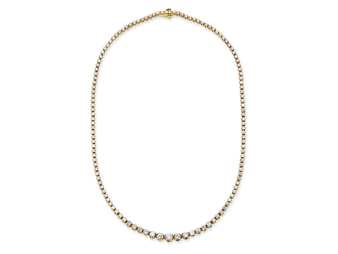 Diamond Rivière Necklace in 18K Gold