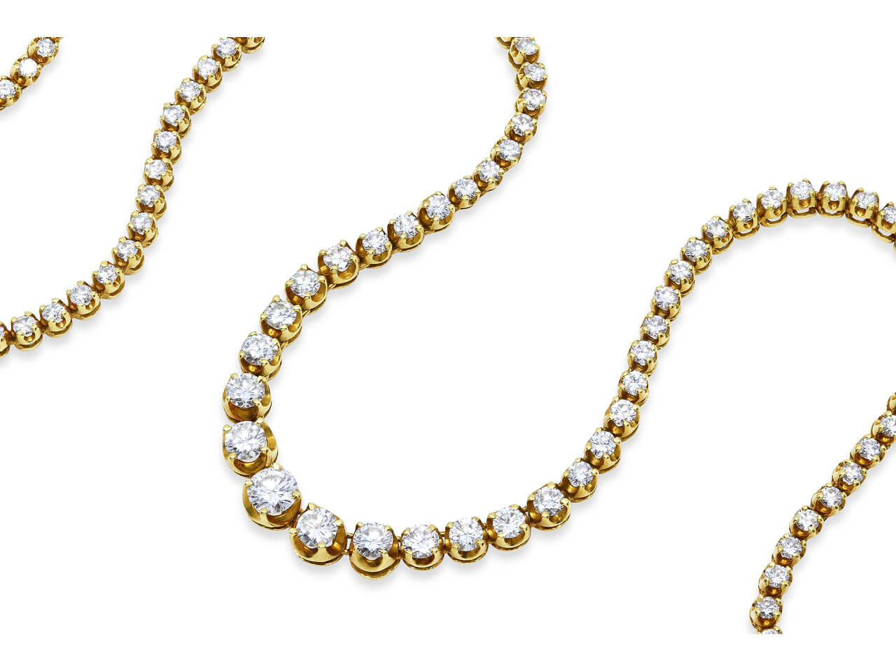 Diamond Rivière Necklace in 18K Gold