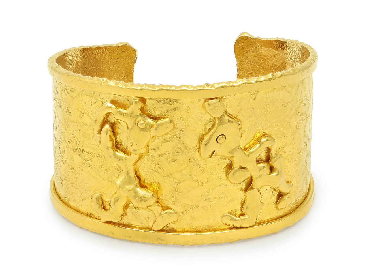 Jean Mahie 'Charming Monsters' Cuff Bracelet in 22K